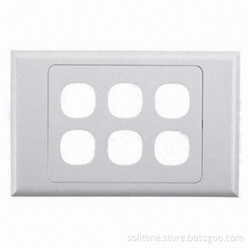 Faceplate in Australian Style, 120 Type, 6 Ports
